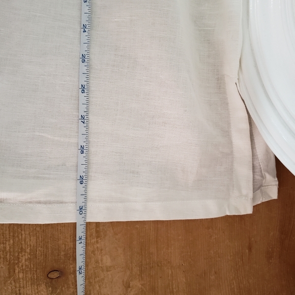 Saint Tropez West XLarge Beaded Long Sleeve Linen Cotton Shirt - Picture 10 of 11